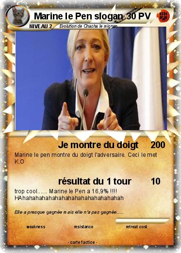Pokemon Marine le Pen slogan
