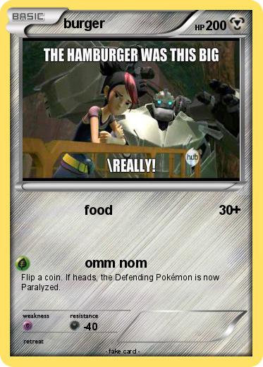 Pokemon burger