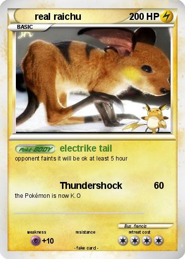 Pokemon real raichu