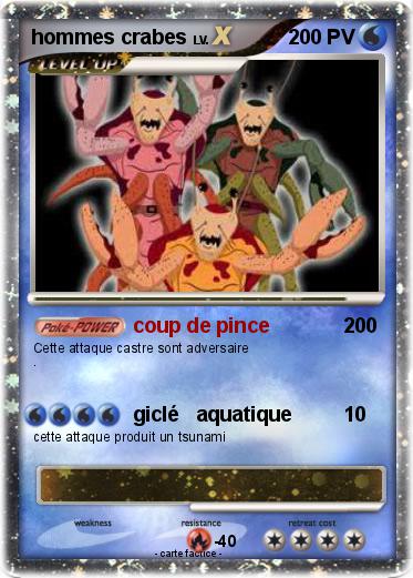 Pokemon hommes crabes