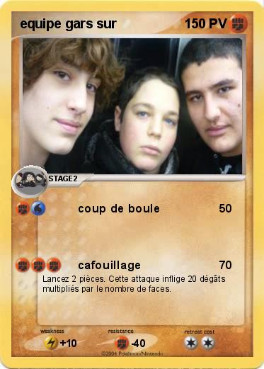 Pokemon equipe gars sur