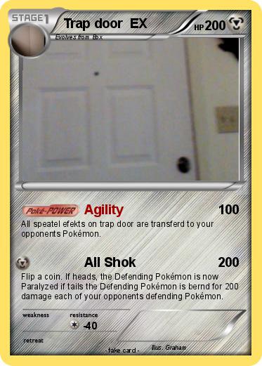 Pokemon Trap door  EX