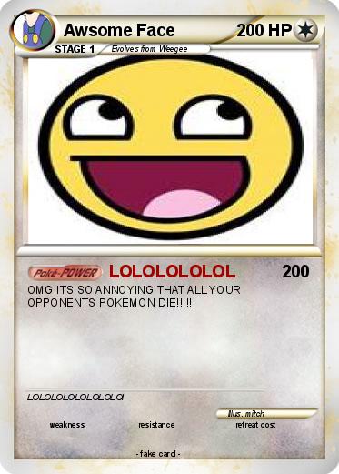 Pokemon Awsome Face