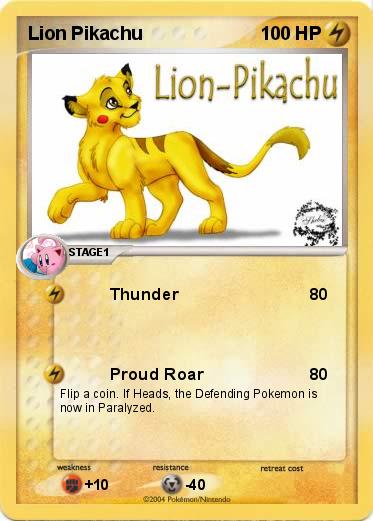 Pokemon Lion Pikachu