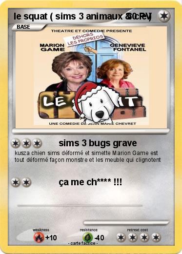 Pokemon le squat ( sims 3 animaux & cie )