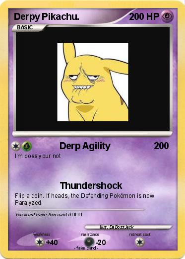 Pokemon Derpy Pikachu.