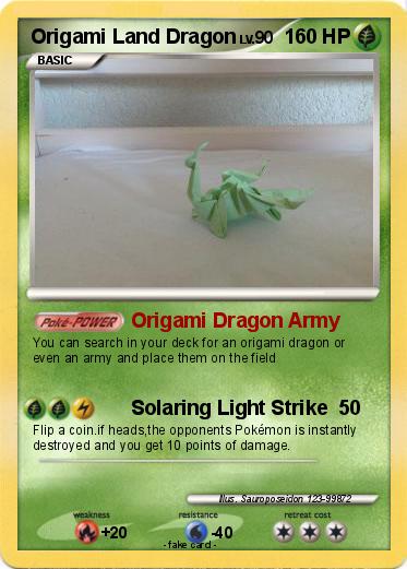 Pokemon Origami Land Dragon