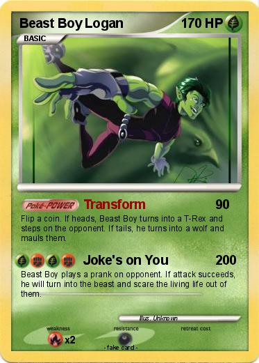 Pokemon Beast Boy Logan