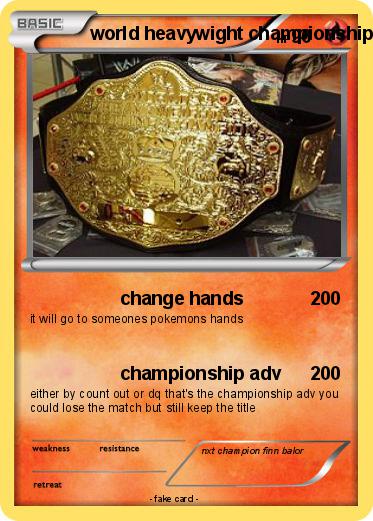 Pokemon world heavywight championship