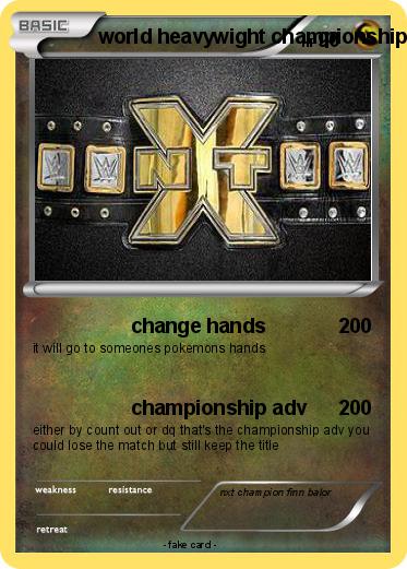 Pokemon world heavywight championship