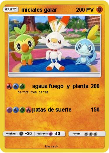 Pokemon iniciales galar