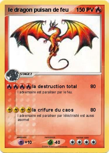 Pokemon le dragon puisan de feu