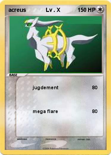 Pokemon acreus             Lv . X