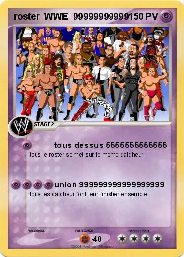 Pokemon roster  WWE  99999999999