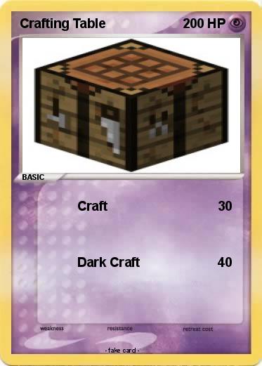 Pokemon Crafting Table