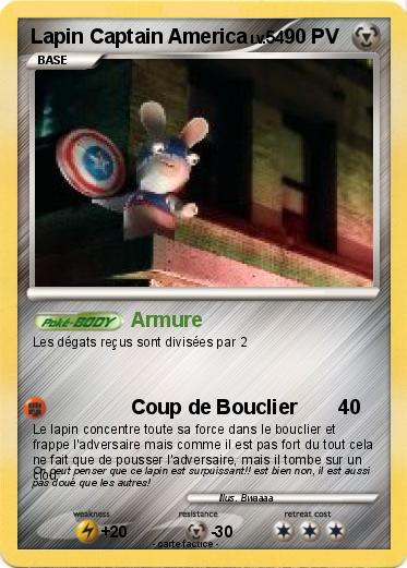 Pokemon Lapin Captain America
