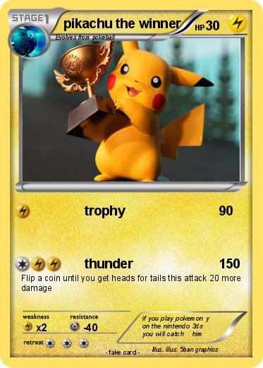 Pokemon pikachu the winner