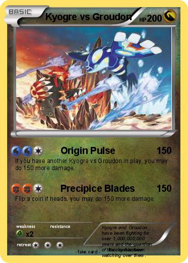 Pokemon Kyogre vs Groudon