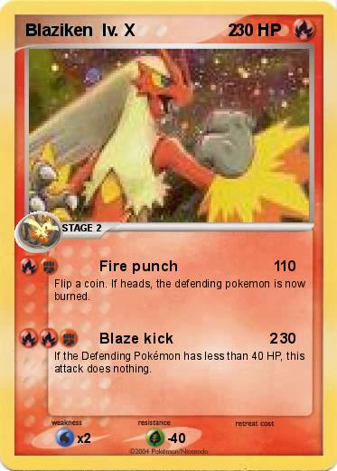 Pokemon Blaziken  lv. X                    2