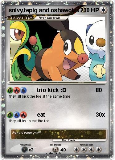 Pokemon snivy,tepig and oshawot