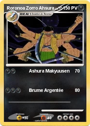 Pokemon Roronoa Zorro Ahsura