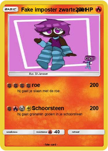 Pokemon Fake imposter zwarte piet