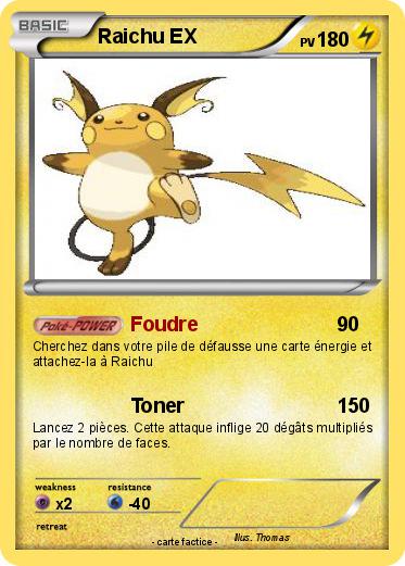Pokemon Raichu EX