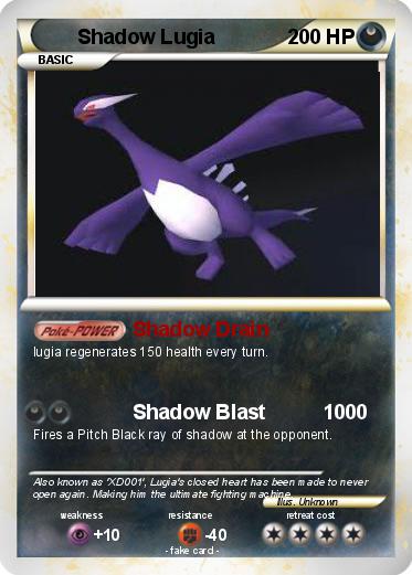 Pokemon Shadow Lugia