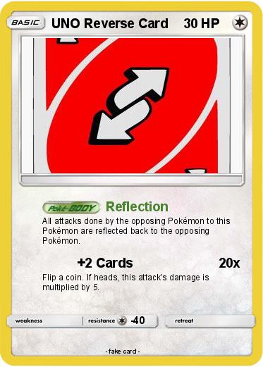 Pokemon UNO Reverse Card