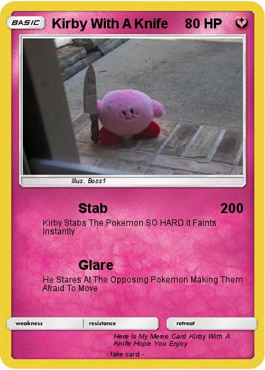 Pokemon Kirby With A Knife