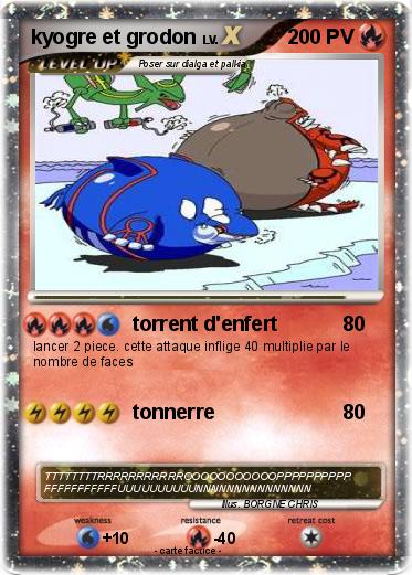 Pokemon kyogre et grodon