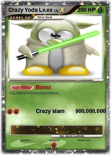 Pokemon Crazy Yoda Lv.ex