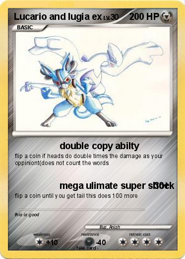 Pokemon Lucario and lugia ex