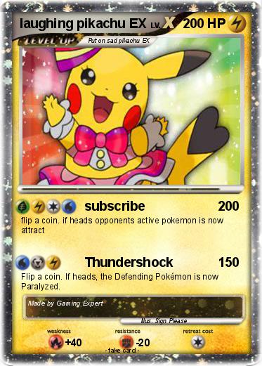 Pokemon laughing pikachu EX