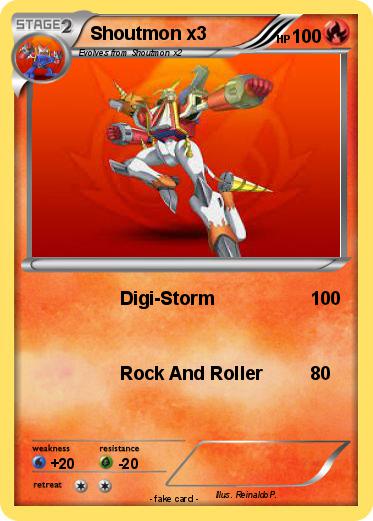 Pokemon Shoutmon x3