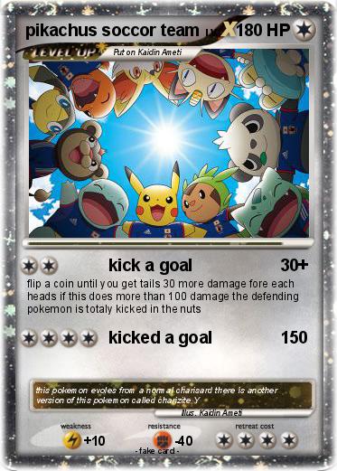 Pokemon pikachus soccor team