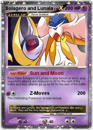 Pokemon Solagero and Lunala