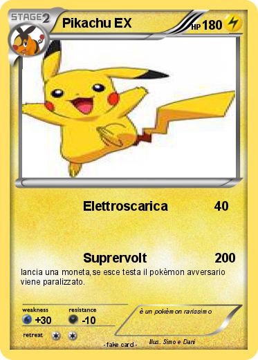 Pokemon Pikachu EX
