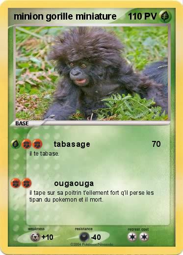 Pokemon minion gorille miniature