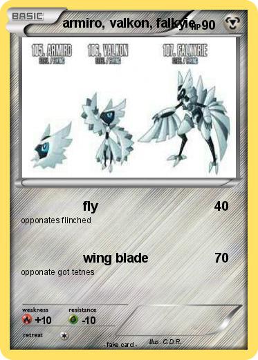 Pokemon armiro, valkon, falkyie