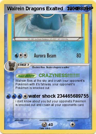 Pokemon Walrein Dragons Exalted   1200980 HP