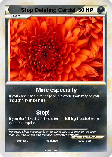 Pokemon Stop Deleting Cards!