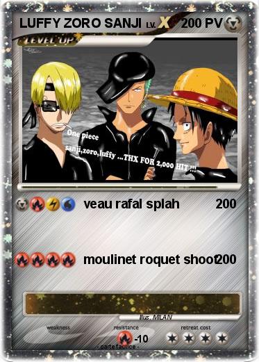 Pokemon LUFFY ZORO SANJI