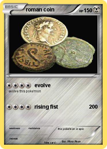 Pokemon roman coin