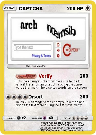 Pokemon CAPTCHA