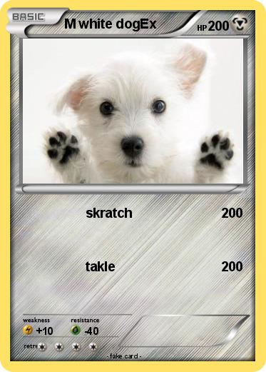 Pokemon M white dogEx