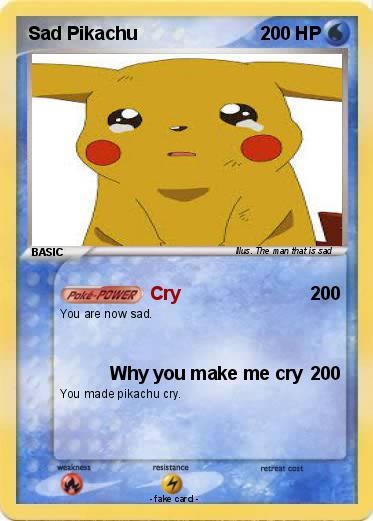 Pokemon Sad Pikachu
