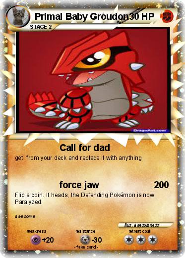 Pokemon Primal Baby Groudon