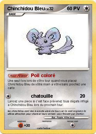 Pokemon Chinchidou Bleu