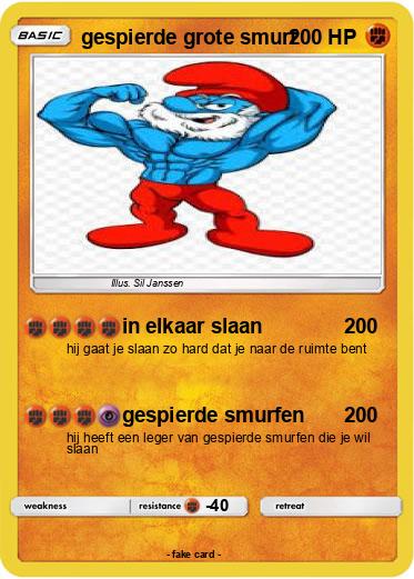 Pokemon gespierde grote smurf